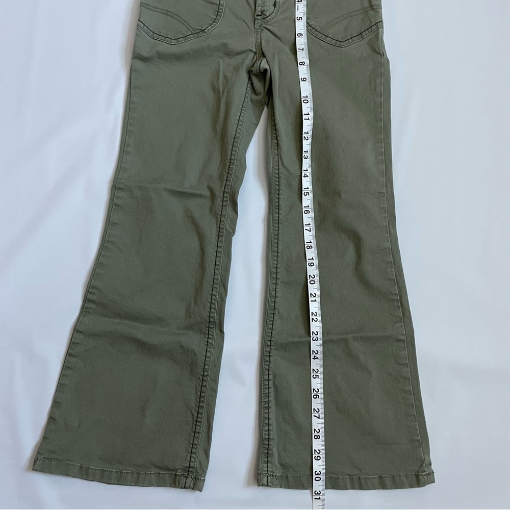 Faded Glory Girls Olive Green Flare Pants - Size 7 - Adjustable Waist - Picture 12 of 14
